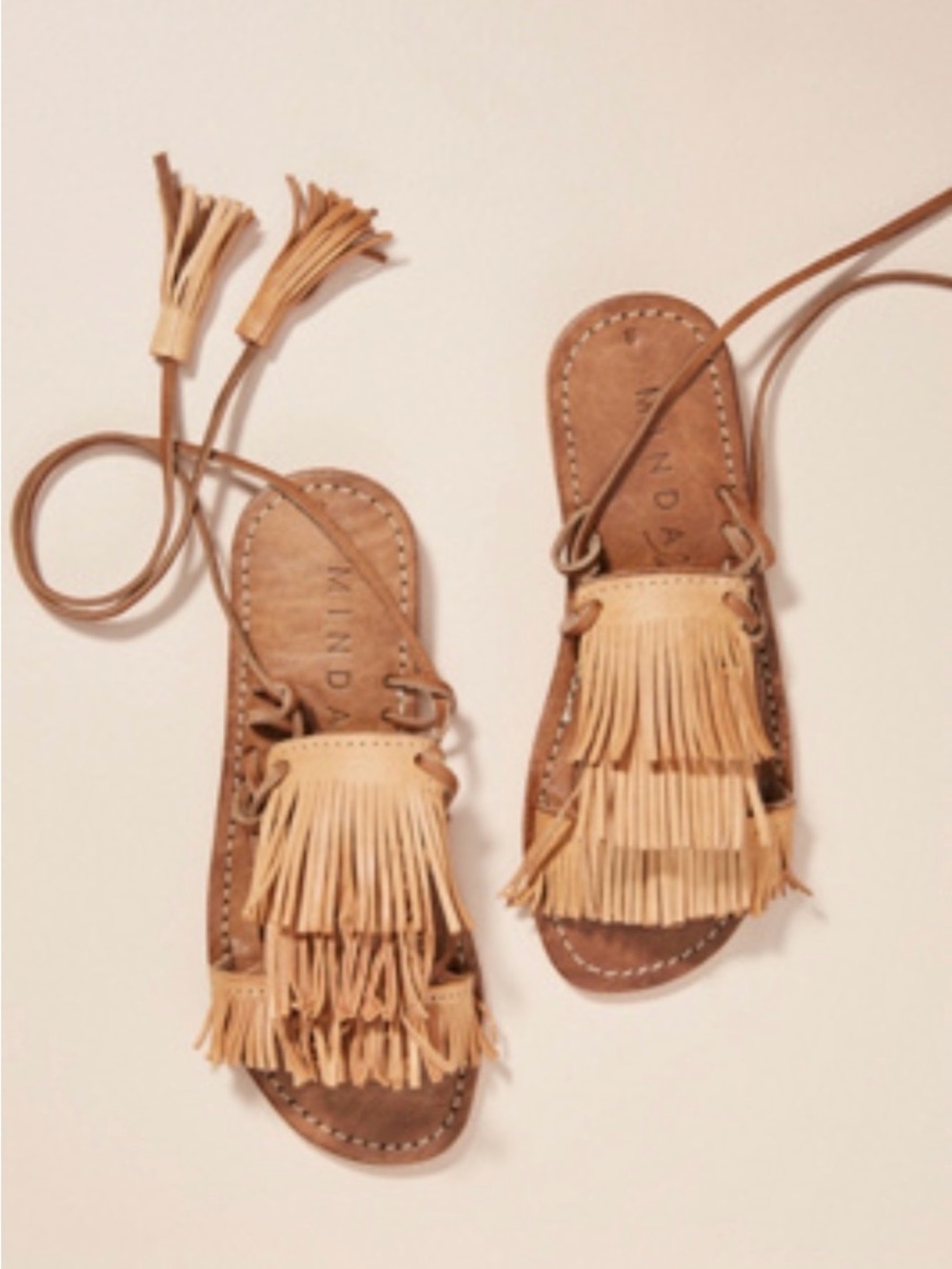 MINDA LIVING X ANTHROPOLOGIE WILDER FRINGE GLADIATOR SANDALS